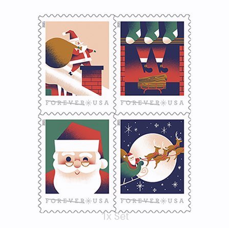 Economy A Visit From St. Nick Stamps Seasonal Route Marketing & Service Promotion Pack || 100Pcs (5 Books)