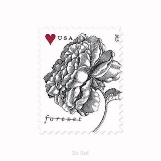 Low Cost Engraved Vintage Rose Stamps Formal Legal Notices & Professional Document Delivery || 300Pcs (15 Sheets)