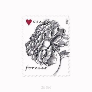 Cheap Engraved Vintage Rose Stamps Quarterly Seasonal Outreach & Greeting Fulfillment Pack || 200Pcs (10 Sheets)