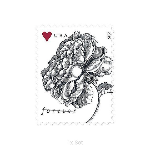 Bulk Engraved Vintage Rose Stamps Seasonal Route Marketing & Service Promotion Pack || 100Pcs (5 Sheets)