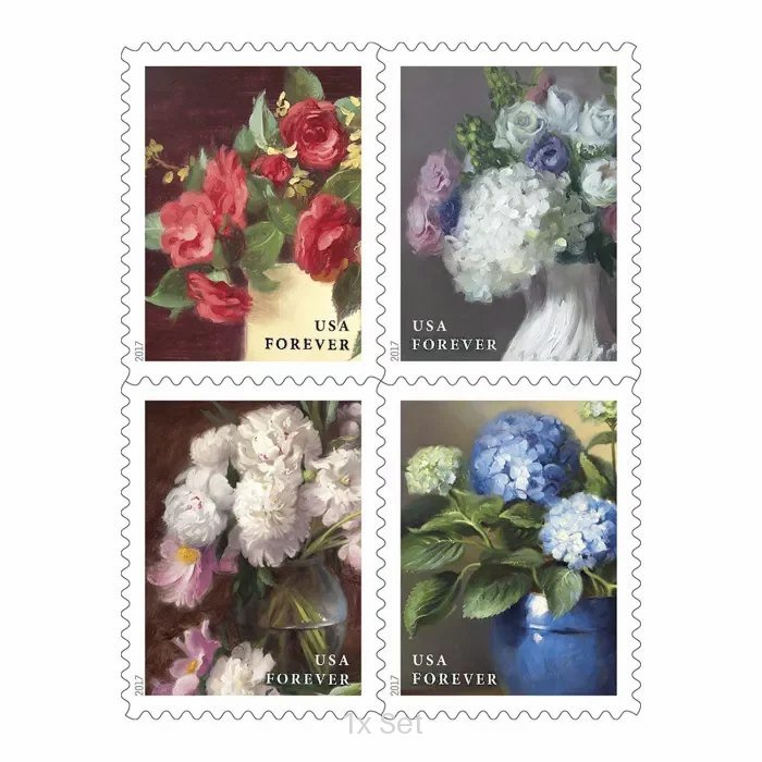 Authentic Flowers from the Garden Stamps Formal Legal Notices & Professional Document Delivery || 100Pcs (5 books)