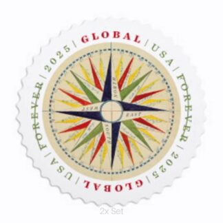 Authentic Global 1794 Compass Rose Stamps Agency-Level Renewals & Compliance Logistics Pack || International® Postage 200Pcs