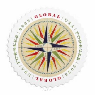 Discount Global 1794 Compass Rose Stamps Agency-Level Renewals & Compliance Logistics Pack || International® Postage 300Pcs