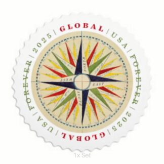 Discount Global 1794 Compass Rose Stamps Civic Engagement & Voting Ballot Logistics Pack || International® Postage 100Pcs