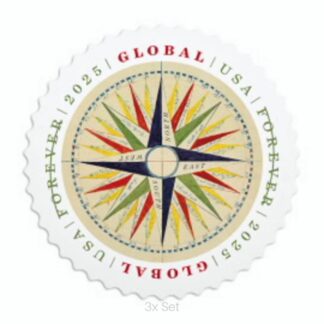 Economy Global 1794 Compass Rose Stamps Civic Engagement & Voting Ballot Logistics Pack || International® Postage 300Pcs