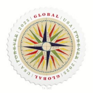 Bulk Global 1794 Compass Rose Stamps Community Outreach & Ministerial Support Pack || International® Postage 100Pcs