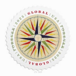 Bulk Global 1794 Compass Rose Stamps Community Outreach & Ministerial Support Pack || International® Postage 200Pcs