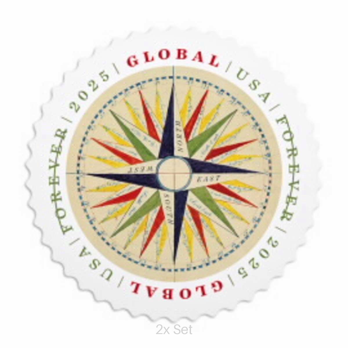 Wholesale Global 1794 Compass Rose Stamps Formal Legal Notices & Professional Document Delivery || International® Postage 200Pcs