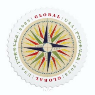 Wholesale Global 1794 Compass Rose Stamps Professional Business Logistics & Bulk Mailing Pack || International® Postage 100Pcs