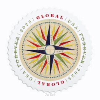 Discount Global 1794 Compass Rose Stamps Quarterly Seasonal Outreach & Greeting Fulfillment Pack || International® Postage 200Pcs