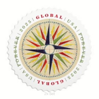Best Price Global 1794 Compass Rose Stamps Seasonal Route Marketing & Service Promotion Pack || International® Postage 200Pcs