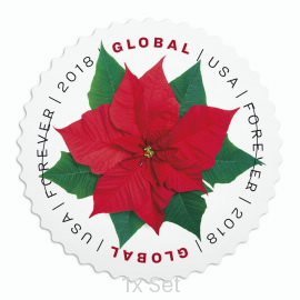Cheap Global Poinsettia Stamps Institutional Communication & Enrollment Logistics || International® Postage 100Pcs