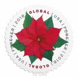 Low Cost Global Poinsettia Stamps Institutional Support & Donor Stewardship Pack || International® Postage 100Pcs