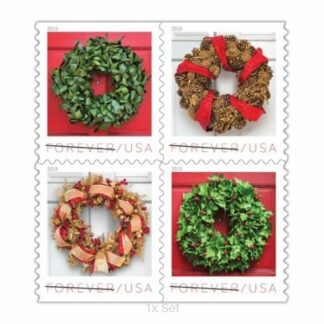 Authentic Holiday Wreaths Stamps Formal Legal Notices & Professional Document Delivery || 100Pcs (5 Books)