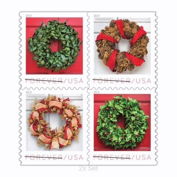Authentic Holiday Wreaths Stamps Institutional Communication & Enrollment Logistics || 200Pcs (10 Books)