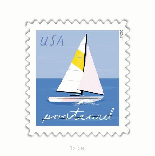 Low Cost Sailboats Postcard Stamps Institutional Communication & Enrollment Logistics || Postcard® Postage 100Pcs
