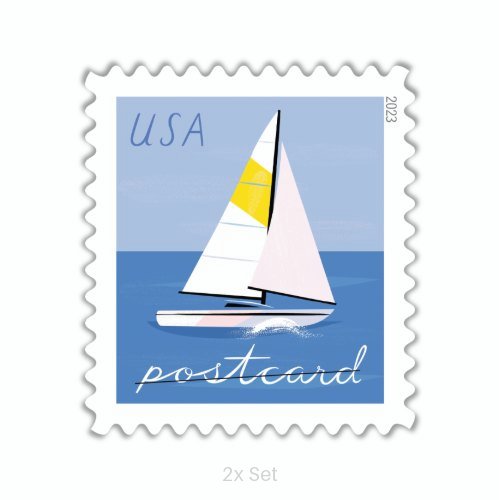 Cheap Sailboats Postcard Stamps Professional Business Logistics & Bulk Mailing Pack || Postcard® Postage 200Pcs