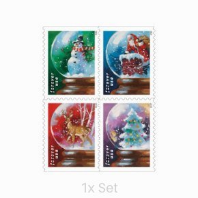 Bulk Snow Globes Stamps Professional Business Logistics & Bulk Mailing Pack || 100Pcs (5 Books)