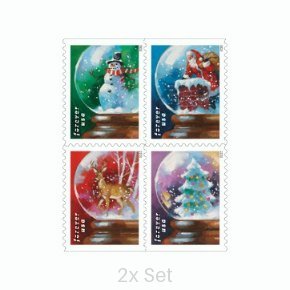 Wholesale Snow Globes Stamps Professional Business Logistics & Bulk Mailing Pack || 200Pcs (10 Books)