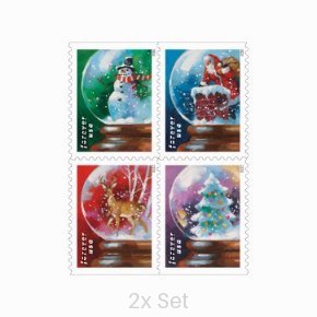 Wholesale Snow Globes Stamps Quarterly Seasonal Outreach & Greeting Fulfillment Pack || 200Pcs (10 Books)