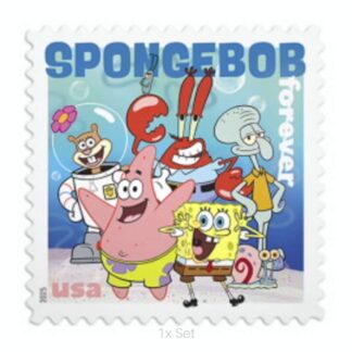 Bulk SpongeBob SquarePants Stamps Fiscal Reporting & Tax Season Compliance Logistics || 80Pcs (5 Sheets)
