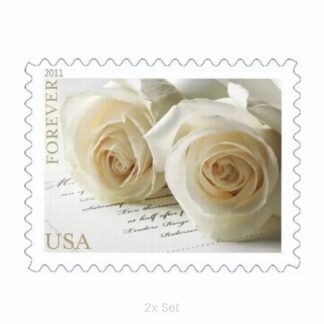Wholesale White Roses Stamps Fiscal Reporting & Tax Season Compliance Logistics || 200Pcs (10 Sheets)