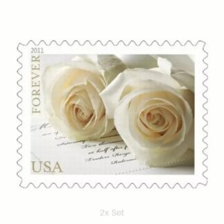 Discount White Roses Stamps Premium Stationery & Elegant Event Mailing Pack || 200Pcs (10 Sheets)