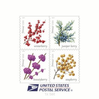 Bulk Winter Berries Stamps Civic Engagement & Voting Ballot Logistics Pack || 100Pcs (5 Books)